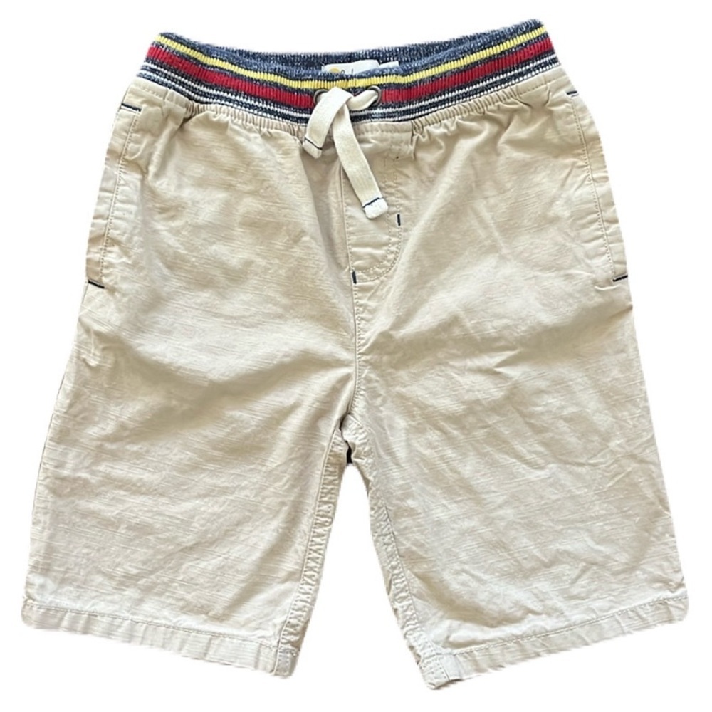 Mini boden boys rib waist canvas cotton shorts tan Size 8